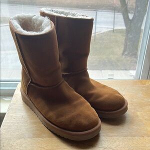 Cozy Brown Suede Boots with Fur Lining